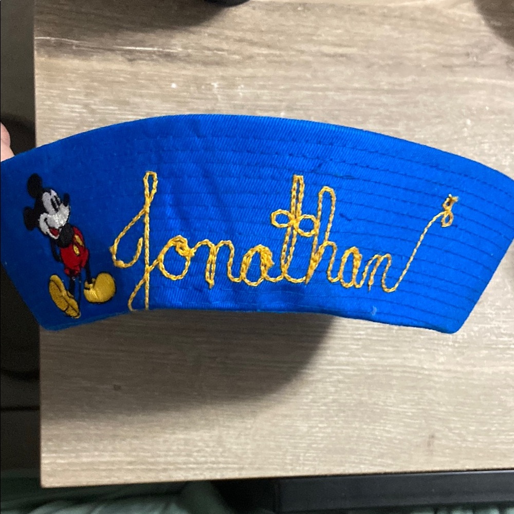 VTG Walt Disney World Disneyland Kids Embroidered Mickey Mouse Sailor Cap Hat